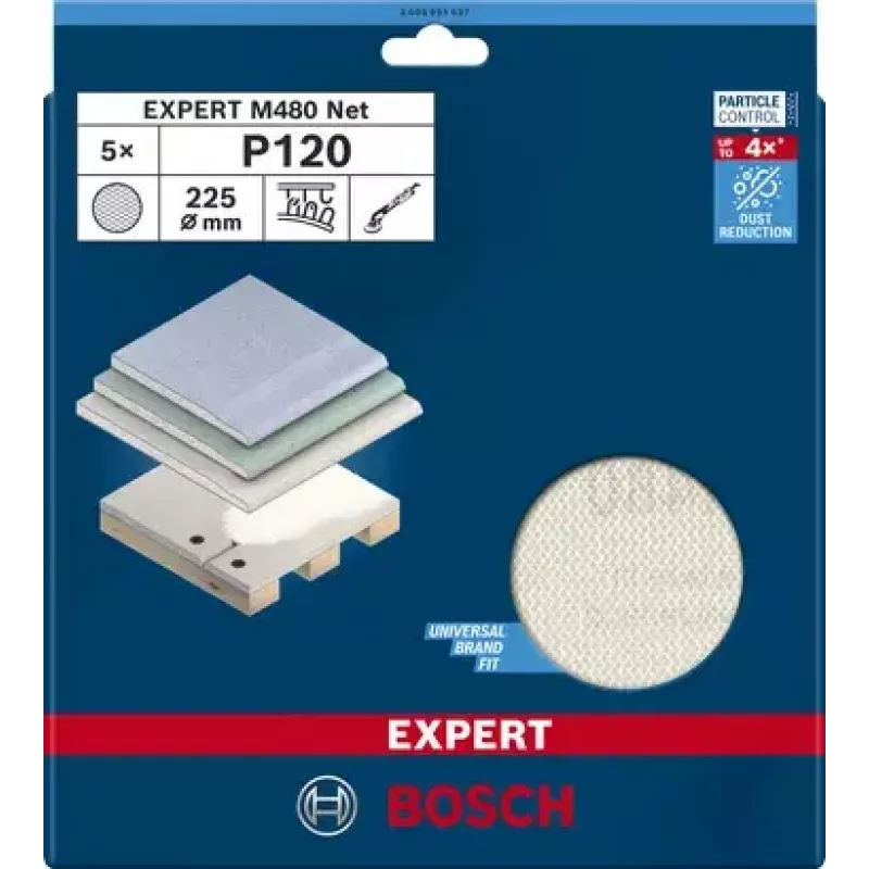Slīpēšanas tīkliņš Bosch Expert M480 5 gab. 2608901637