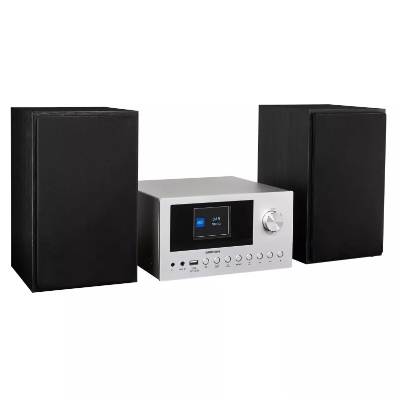 MEDION LIFE P85003 mājas audio mikrosistēma 30 W Melns, Sudraba