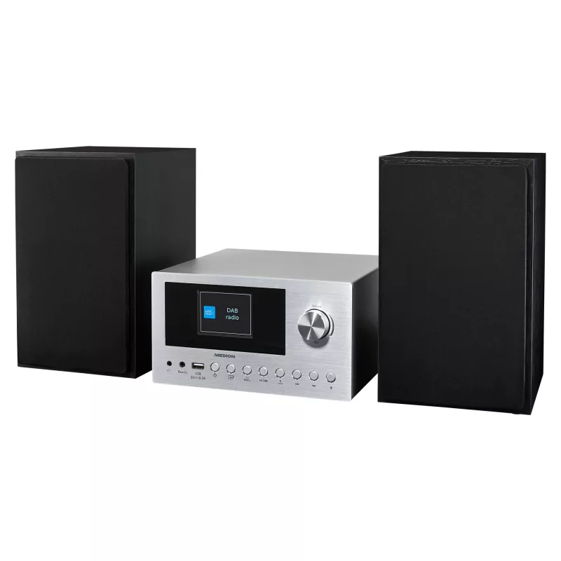 MEDION LIFE P85003 mājas audio mikrosistēma 30 W Melns, Sudraba