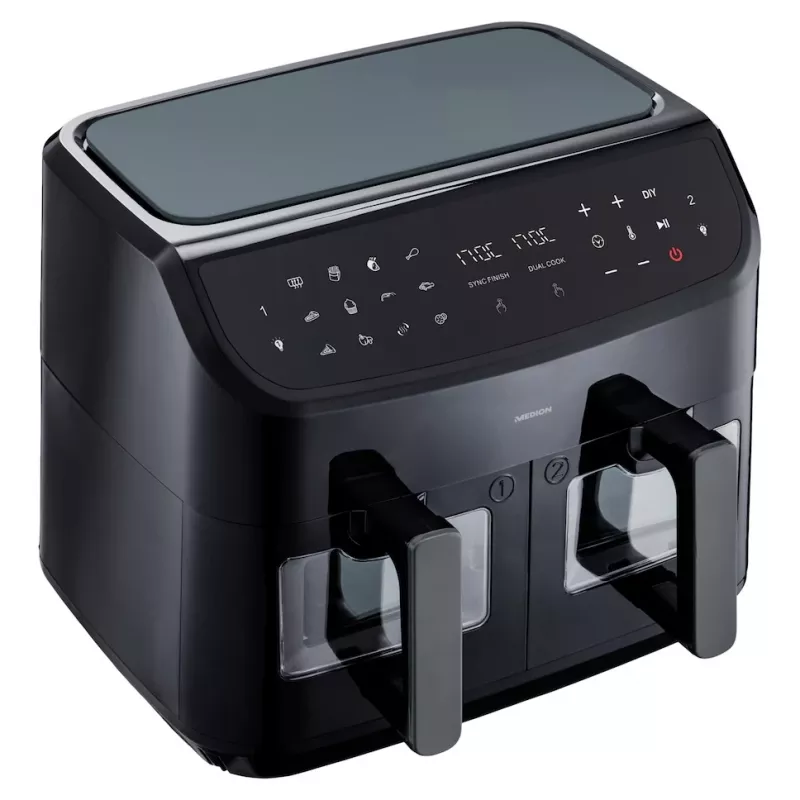 MEDION LIFE P20 Double 8,7 L 2600 W karstā gaisa fritieris melns