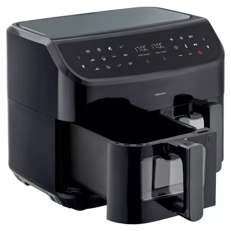 MEDION LIFE P20 Double 8,7 L 2600 W karstā gaisa fritieris melns
