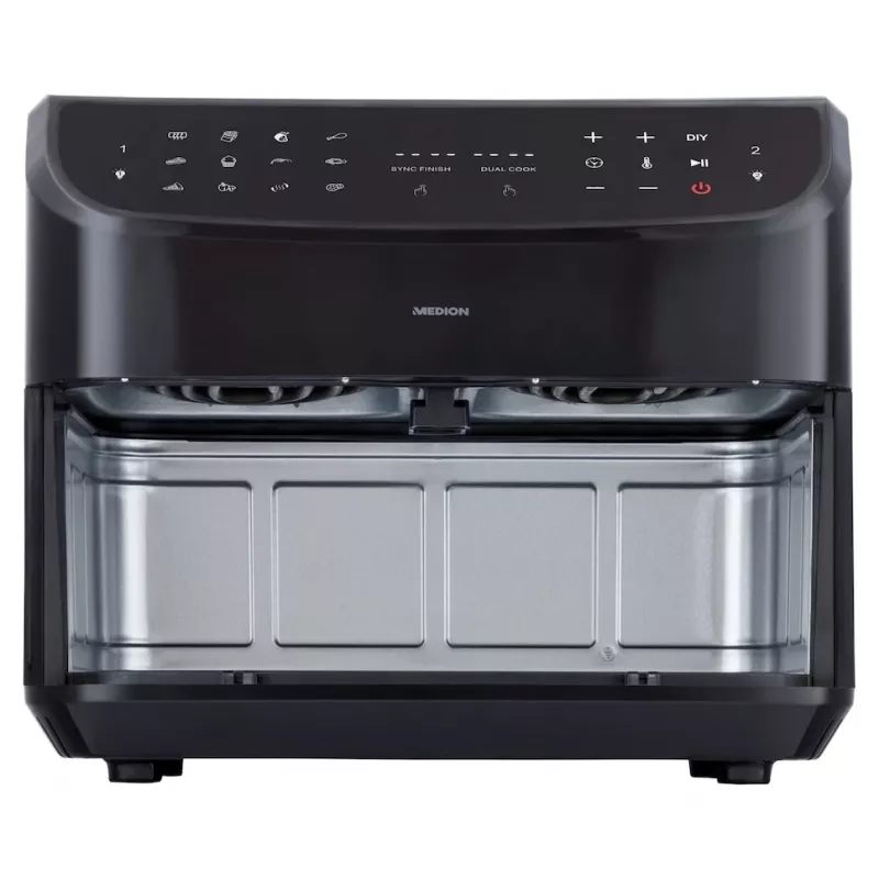 MEDION LIFE P20 Double 8,7 L 2600 W karstā gaisa fritieris melns