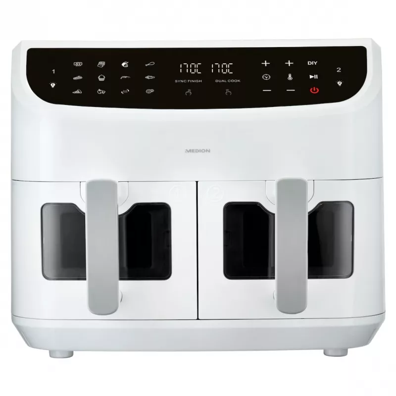 MEDION LIFE P20 Double 8.7 L 2600 W karstā gaisa fritieris Balts