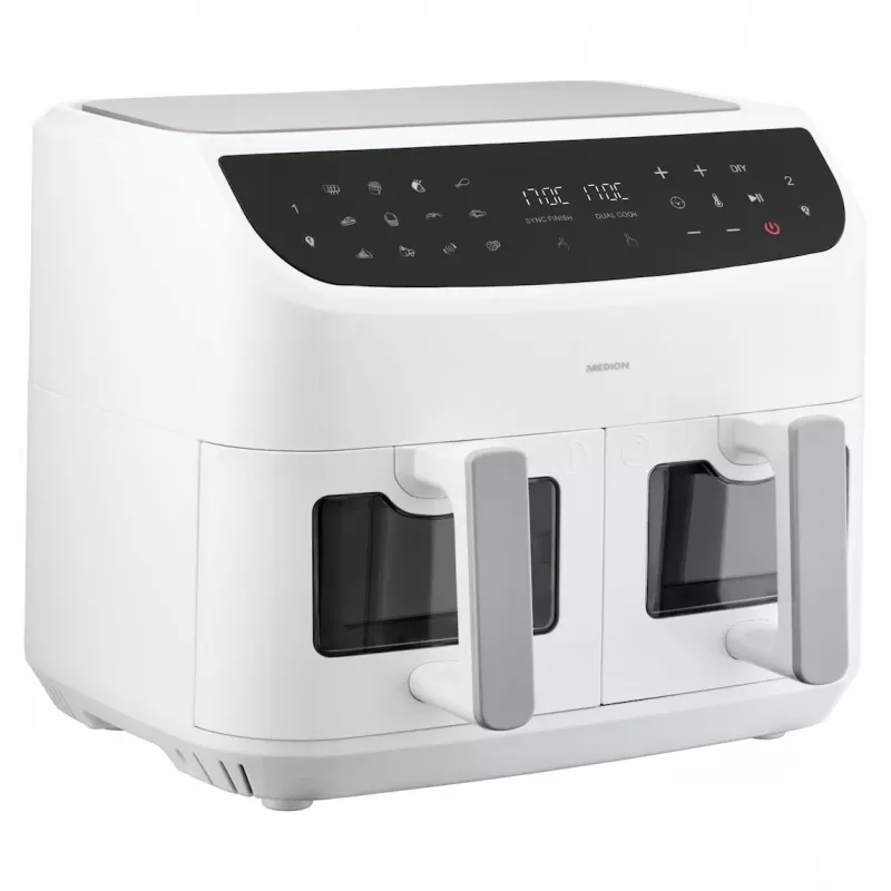 MEDION LIFE P20 Double 8.7 L 2600 W karstā gaisa fritieris Balts