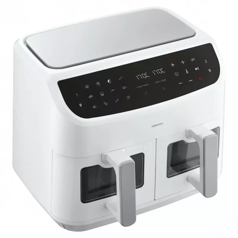 MEDION LIFE P20 Double 8.7 L 2600 W karstā gaisa fritieris Balts