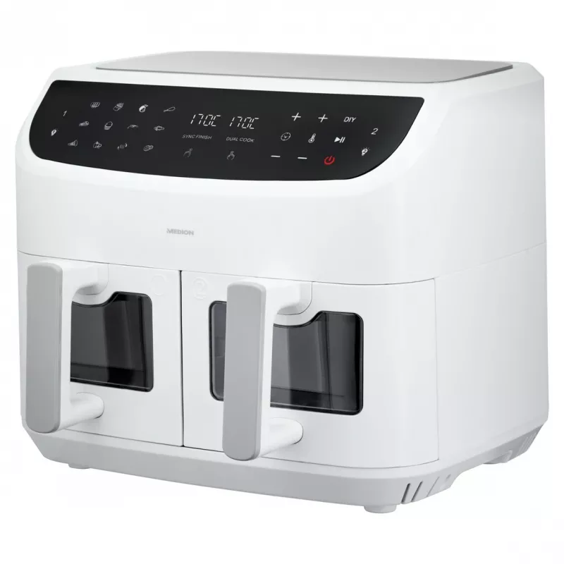 MEDION LIFE P20 Double 8.7 L 2600 W karstā gaisa fritieris Balts