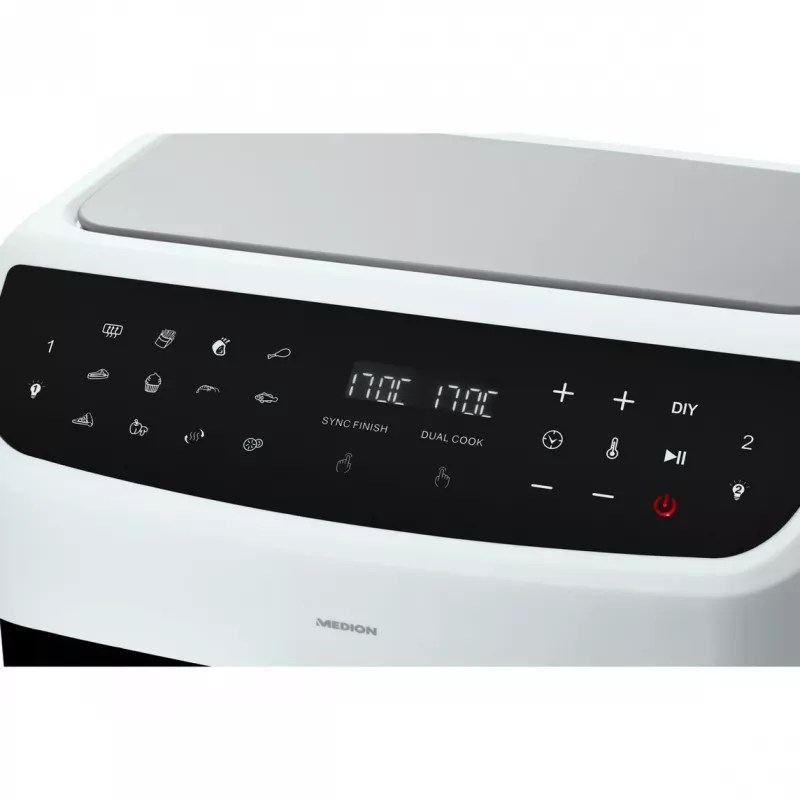 MEDION LIFE P20 Double 8.7 L 2600 W karstā gaisa fritieris Balts