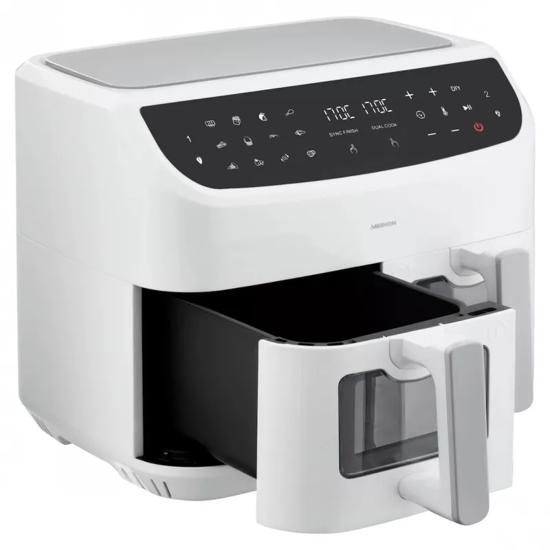 MEDION LIFE P20 Double 8.7 L 2600 W karstā gaisa fritieris Balts