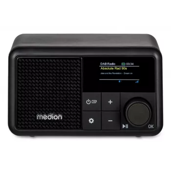 MEDION LIFE S66822 pārnēsājams portatīvs digitālais melnais radio