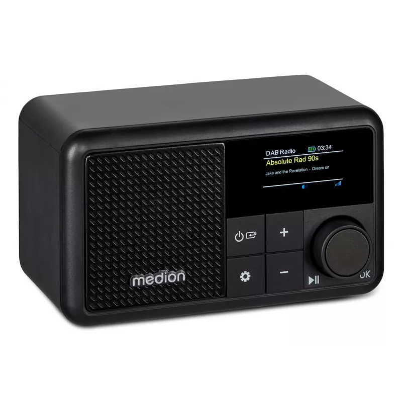 MEDION LIFE S66822 pārnēsājams portatīvs digitālais melnais radio