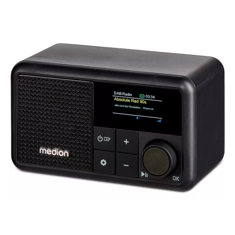 MEDION LIFE S66822 pārnēsājams portatīvs digitālais melnais radio