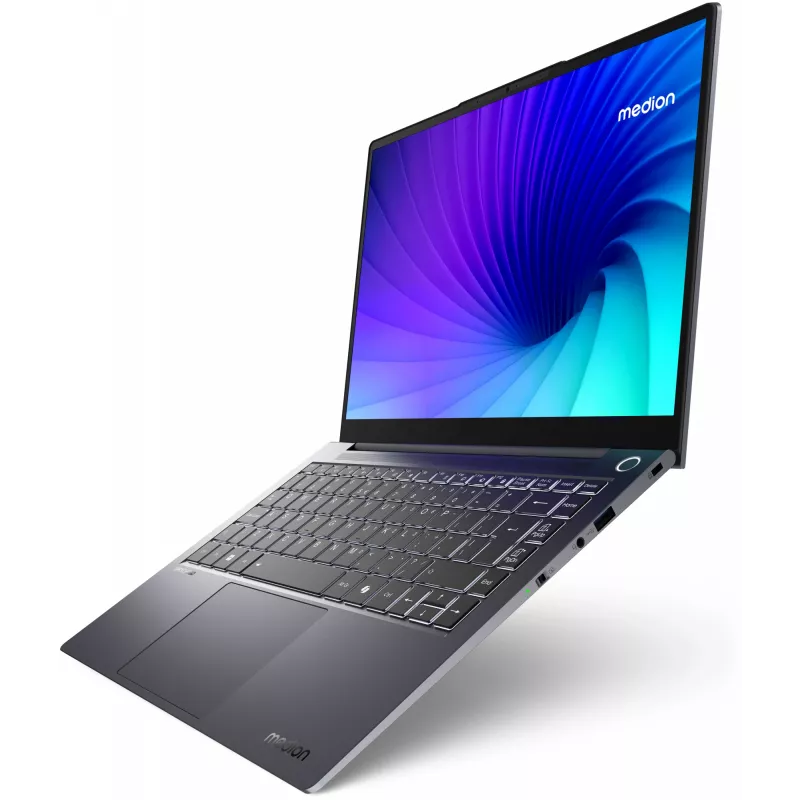 MEDION SPRCHRGD 14 S1 Elite MD62637 Snapdragon X1E-78-100 portatīvais dators 35.6 cm (14 collas) WQXGA+ 16 GB LPDDR5-SDRAM 512 GB SSD Wi-Fi 6E (802.11ax) Windows 11 Home ASV angļu pelēks