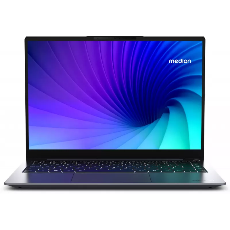 MEDION SPRCHRGD 14 S1 Elite MD62637 Snapdragon X1E-78-100 portatīvais dators 35.6 cm (14 collas) WQXGA+ 16 GB LPDDR5-SDRAM 512 GB SSD Wi-Fi 6E (802.11ax) Windows 11 Home ASV angļu pelēks