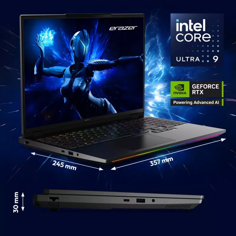 Erazer Beast 16 X1 16 collu Intel Core Ultra 9 275HX 32GB 2TB NVIDIA RTX 5090 Windows 11