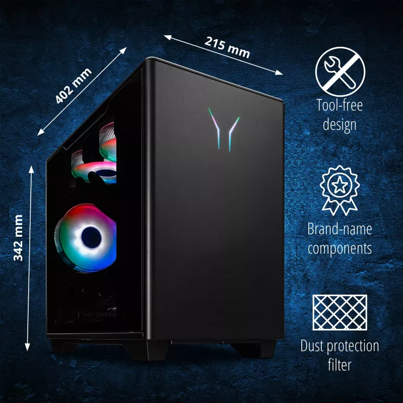 ERAZER Bandit P20 MD35462 Intel Core Ultra 7 265F 32 GB DDR5-SDRAM 1 TB SSD NVIDIA GeForce RTX 5070 Windows 11 torņa dators melns