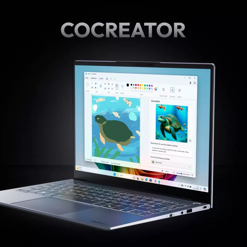 MEDION SPRCHRGD 14 S2 Copilot+ PC Intel Core Ultra 5 228V klēpjdators 35,6 cm (14 collas) WQXGA+ 32 GB LPDDR5x-SDRAM 512 GB SSD Wi-Fi 7 (802.11be) Windows 11 Home Melns
