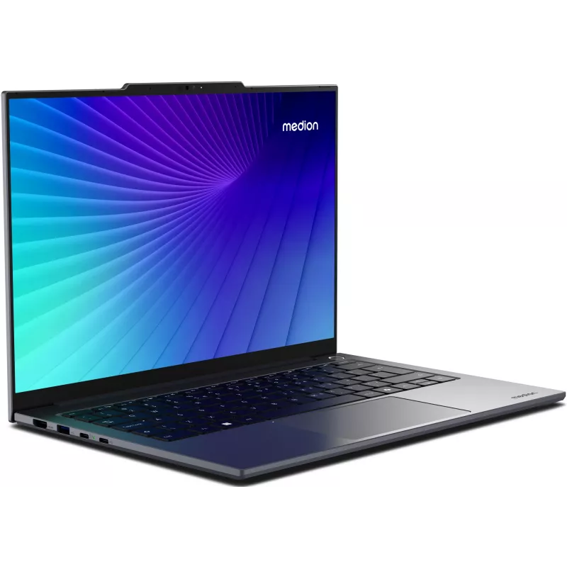 MEDION Signium 14 S1 MD600002 NL Intel Core 5 120U klēpjdators 35.6 cm (14 collas) 2.8K 16 GB DDR4-SDRAM 512 GB SSD Wi-Fi 6 (802.11ax) Windows 11 Home pelēks