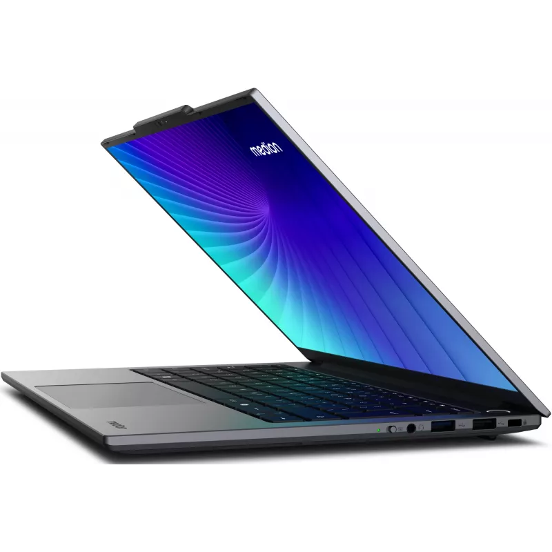 MEDION Signium 14 S1 MD600002 NL Intel Core 5 120U klēpjdators 35.6 cm (14 collas) 2.8K 16 GB DDR4-SDRAM 512 GB SSD Wi-Fi 6 (802.11ax) Windows 11 Home pelēks