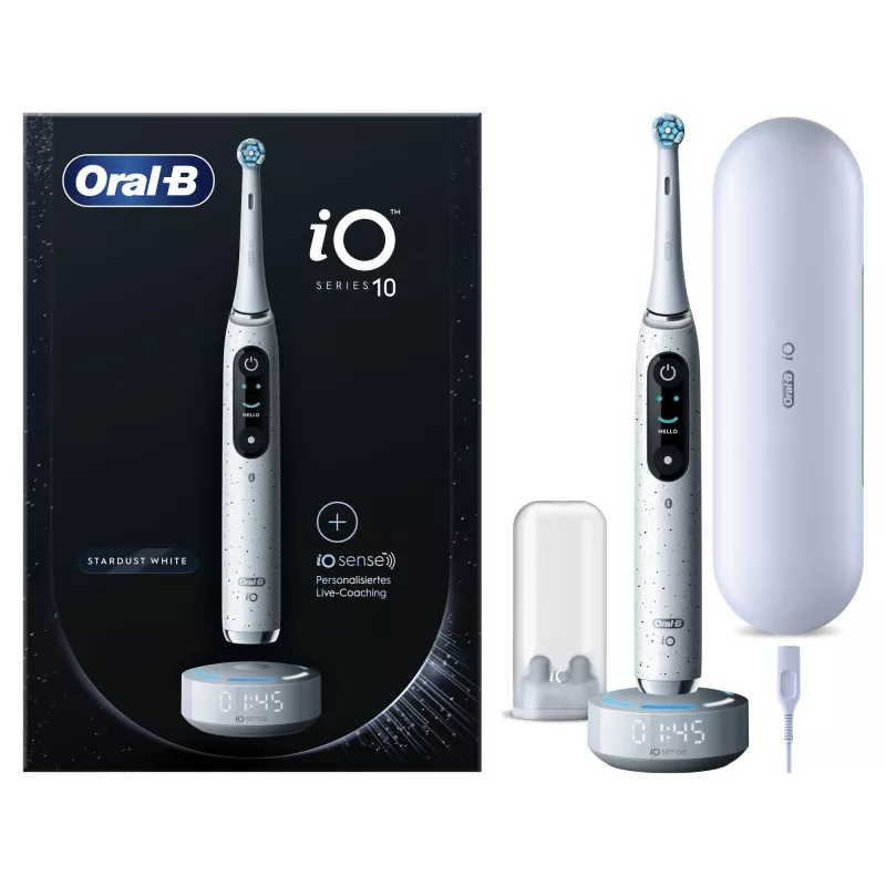 Oral-B iO Series 10 pieaugušo rotējoši-oscilējošā zobu suka, balta
