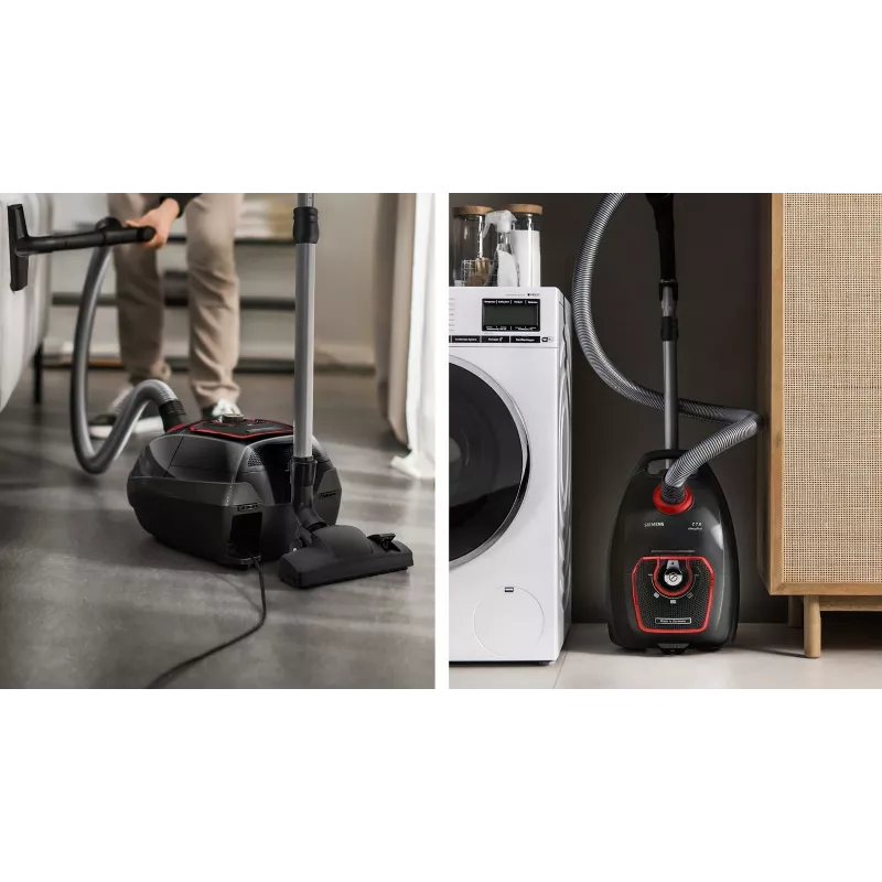 Siemens VSZ7XTRM putekļsūcējs 5 L cilindriskā tipa putekļsūcējs sausajai tīrīšanai 750 W putekļu maiss