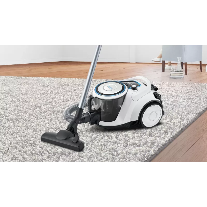 Bosch Serie 6 BGC41LSIL putekļsūcējs 2,4 l cilindriskais putekļsūcējs sausā tīrīšana 600 W bez maisiņa