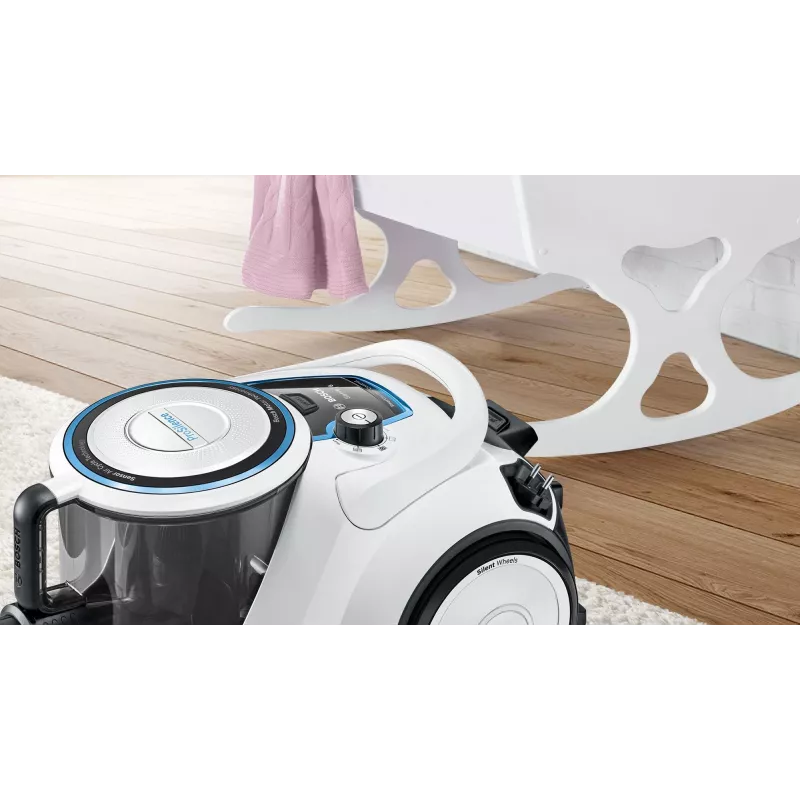 Bosch Serie 6 BGC41LSIL putekļsūcējs 2,4 l cilindriskais putekļsūcējs sausā tīrīšana 600 W bez maisiņa