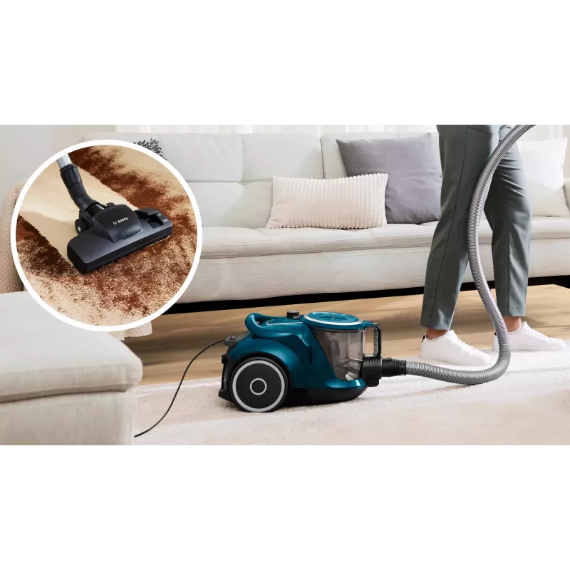 Bosch BGC41XFMLY putekļsūcējs 2,4 L cilindriskais putekļsūcējs Sausā tīrīšana 750 W Bez putekļu maisa