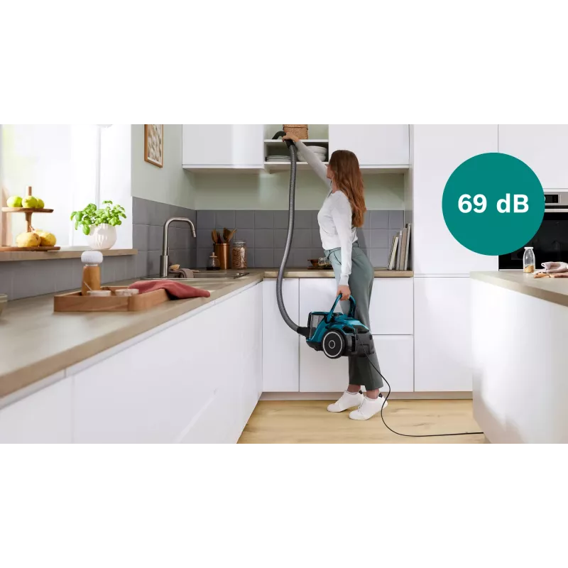 Bosch BGC41XFMLY putekļsūcējs 2,4 L cilindriskais putekļsūcējs Sausā tīrīšana 750 W Bez putekļu maisa