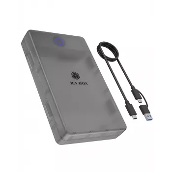ICY BOX Spade Base 388 korpuss 2,5 collu/3,5 collu SATA SSD/HDD