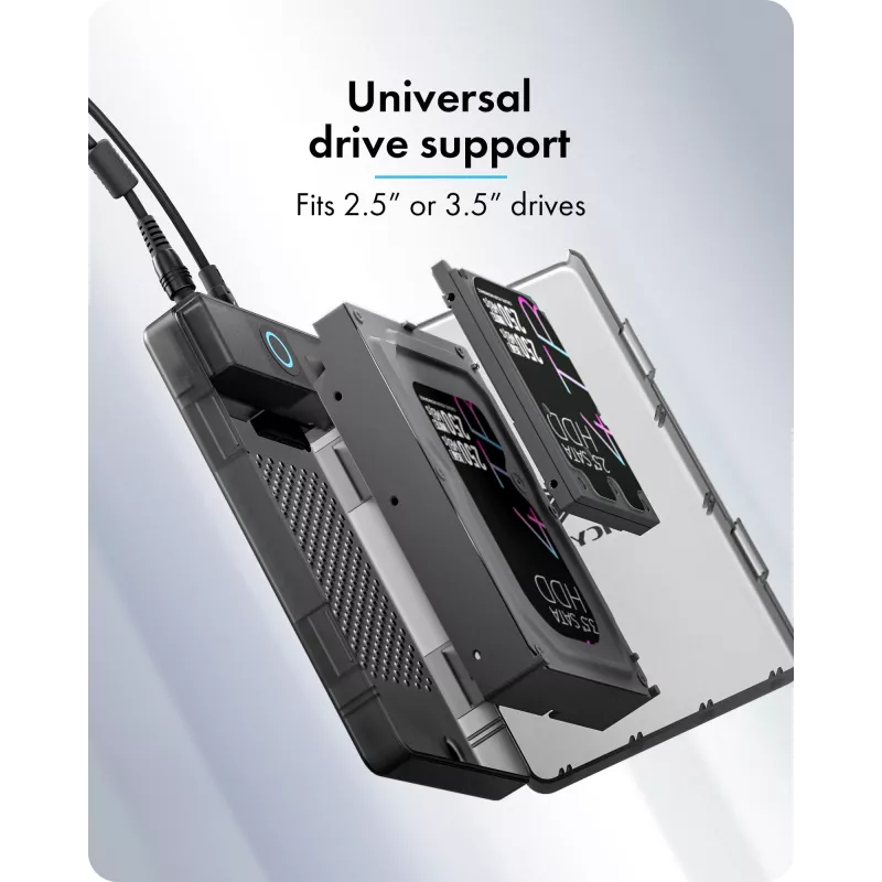 ICY BOX Spade Base 388 korpuss 2,5 collu/3,5 collu SATA SSD/HDD
