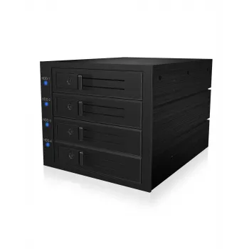 ICY BOX IB-574SSK-12G 8.89 cm (3.5 collu) aizmugures panelis, melns