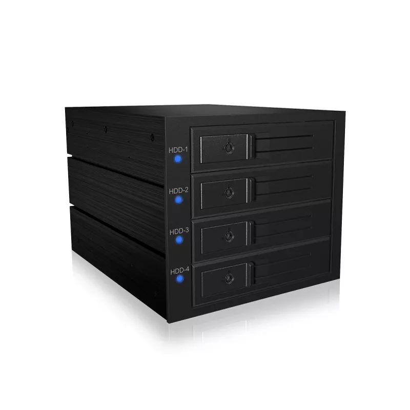 ICY BOX IB-574SSK-12G 8.89 cm (3.5 collu) aizmugures panelis, melns