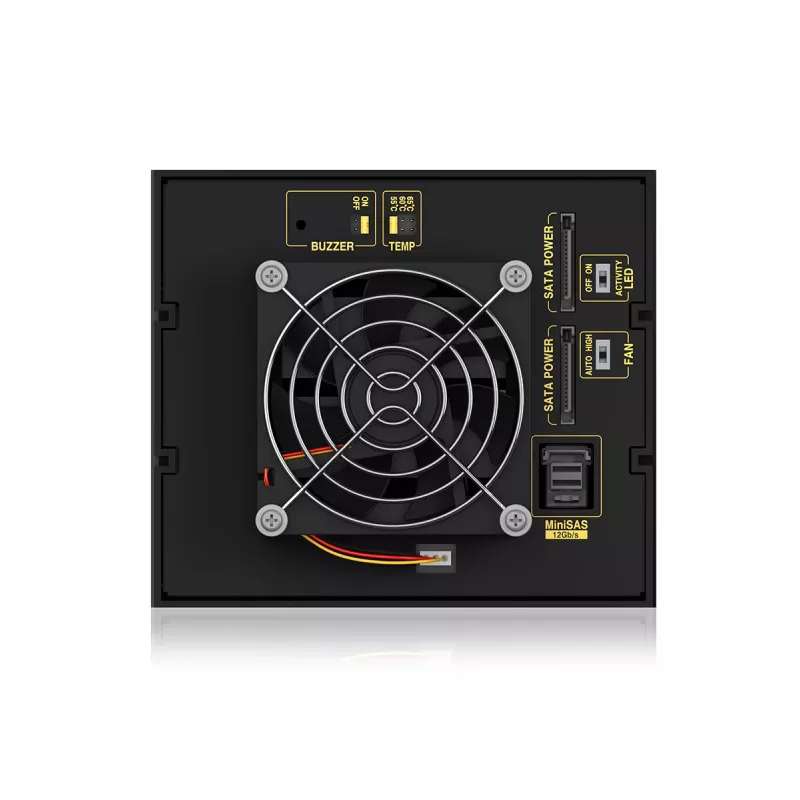 ICY BOX IB-574SSK-12G 8.89 cm (3.5 collu) aizmugures panelis, melns