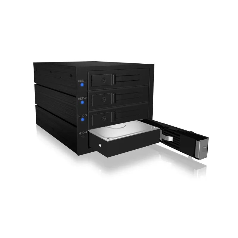 ICY BOX IB-574SSK-12G 8.89 cm (3.5 collu) aizmugures panelis, melns