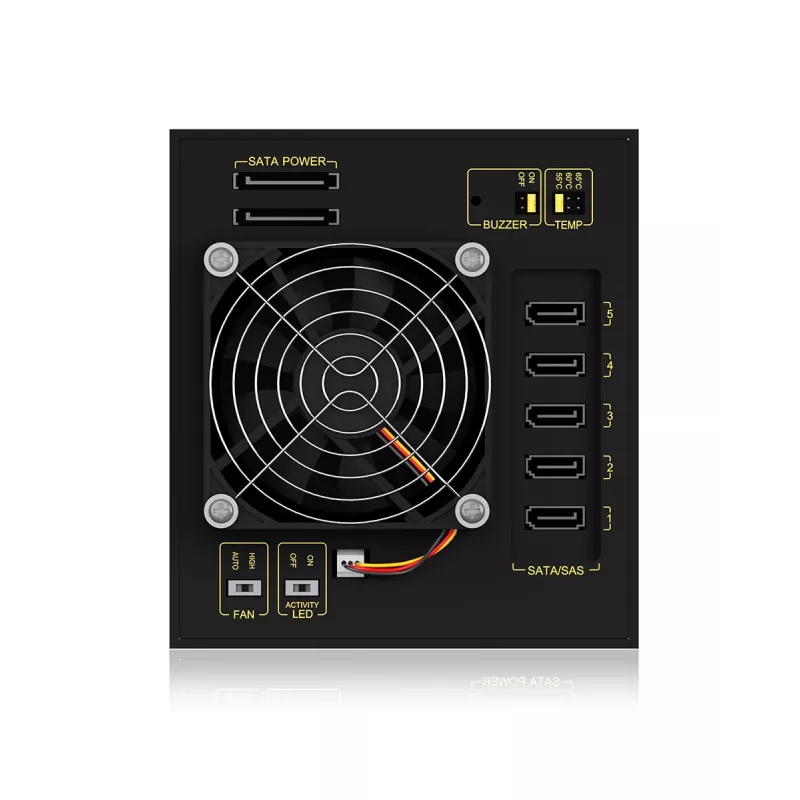 ICY BOX IB-575SSK-12G 8.89 cm (3.5 collu) aizmugures plate melna