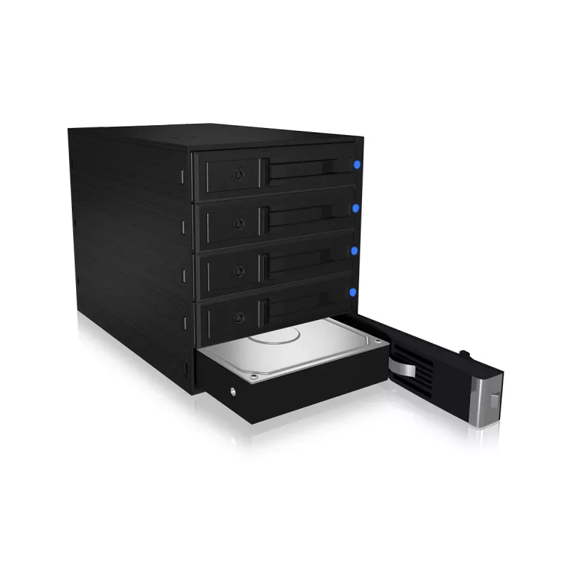 ICY BOX IB-575SSK-12G 8.89 cm (3.5 collu) aizmugures plate melna