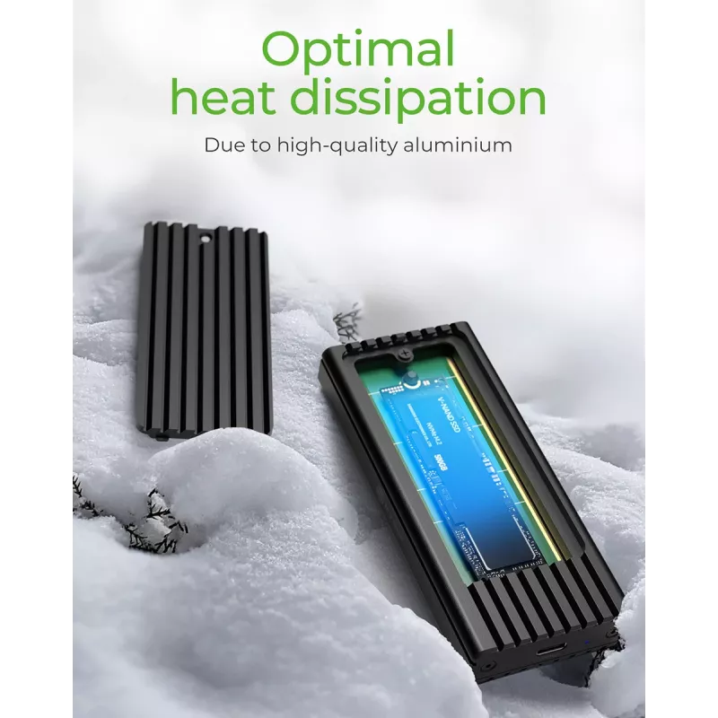 ICY BOX IB-1917M-C32 SSD korpuss Melns M.2 USB darbināms