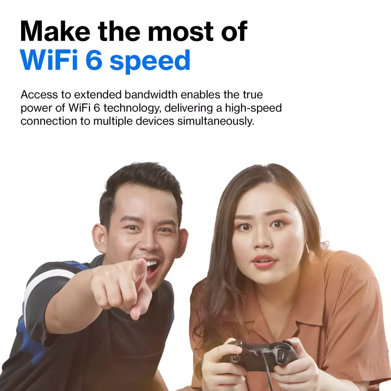 Linksys AX5400 visa mājas Mesh WiFi 6 divu joslu sistēma, 2 mezglu komplekts