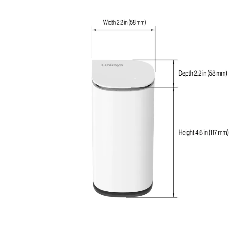 Linksys Velop Micro 6 Mesh sistēma – divjoslu WiFi 6 AX3000 (3 gab. komplekts)