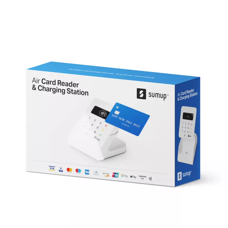 SumUp Air un dokstacija, Bluetooth, tuva lauka sakari (NFC), 1 m, balta, 141 g