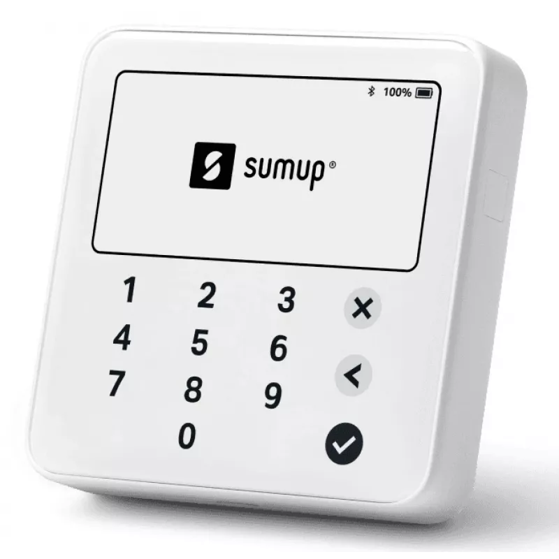 SumUp Solo Lite viedkaršu lasītājs Baterija Bluetooth Balts