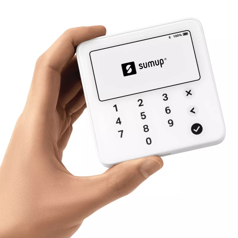 SumUp Solo Lite viedkaršu lasītājs Baterija Bluetooth Balts
