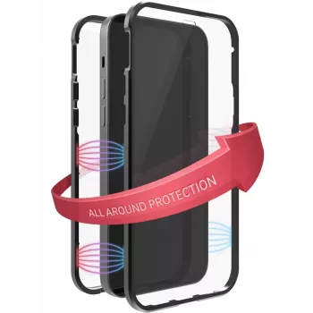 Hama 360° Glass mobilā tālruņa maciņš 15.5 cm (6.1 collas) Vāciņš Melns, Caurspīdīgs
