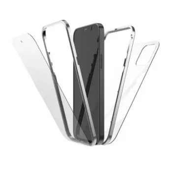 Hama 360° stikla mobilā tālruņa maciņš 15,5 cm (6,1 collas) maciņš Sudraba, Caurspīdīgs