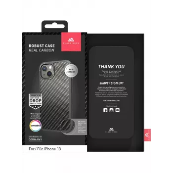 Hama Robust Real Carbon mobilā tālruņa maciņš 15.5 cm (6.1 collas) Vāciņš Melns