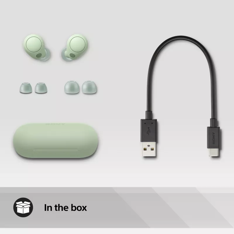 Sony WF-C700N austiņas True Wireless Stereo (TWS) Ievietojamās Zvani/Mūzika Bluetooth Zaļa