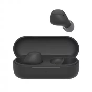 Austiņas Sony WF-C510 ievietojamas īstas bezvadu austiņas, Bluetooth 5.3, IPX4, 6 mm draiveri, 22 h akumulatora darbības laiks (ar uzlādes futrāli) — melnas