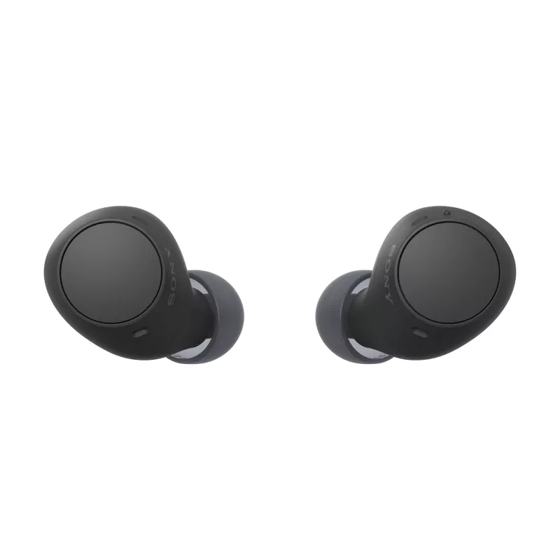 Austiņas Sony WF-C510 ievietojamas īstas bezvadu austiņas, Bluetooth 5.3, IPX4, 6 mm draiveri, 22 h akumulatora darbības laiks (ar uzlādes futrāli) — melnas