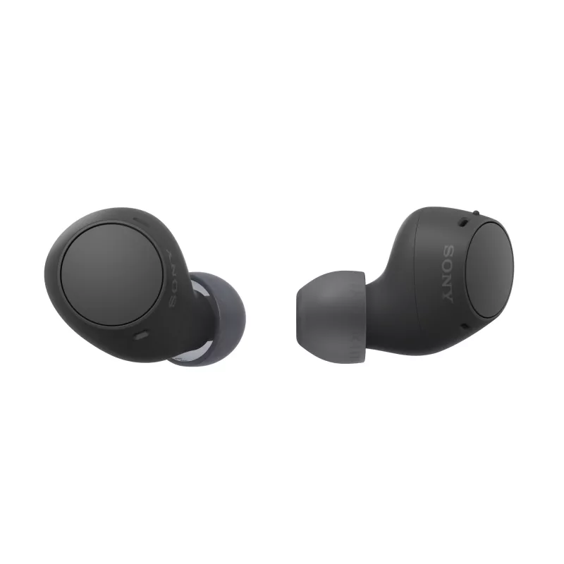 Austiņas Sony WF-C510 ievietojamas īstas bezvadu austiņas, Bluetooth 5.3, IPX4, 6 mm draiveri, 22 h akumulatora darbības laiks (ar uzlādes futrāli) — melnas