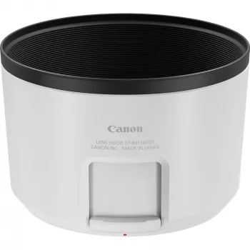 Objektīva aizsargs Canon ET-83F (WIII) — apaļš balts, saderīgs ar 8,89 cm diametra objektīviem